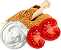 icon tomato sugar yogurt